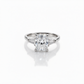Raidant Cut Lab-Grown Diamond Ring in 18K Gold
