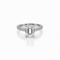 Emerald Cut Lab-Grown Diamond Ring in 18K Gold
