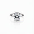 Oval cut Lab-Grown Diamond Ring in 18K Gold