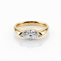 Marquise Cut Lab-Grown Diamond Ring in 18K Gold