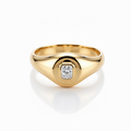 Radiant Cut Lab-Grown Diamond Ring in 18K Gold
