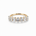 Oval Cut Lab-Grown Diamond Band Ring in 18K Gold