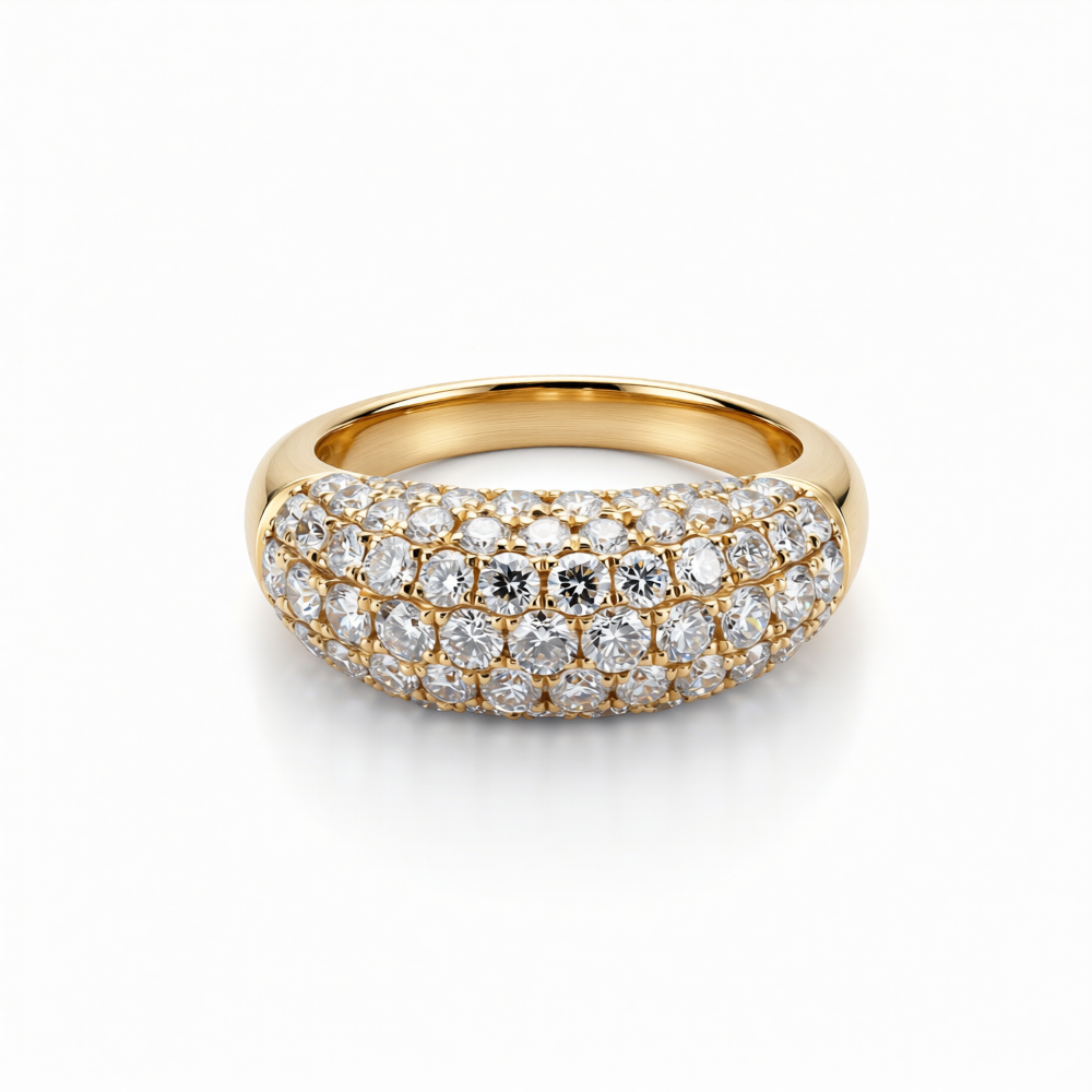 Lab-Grown Diamond Band Ring in 18K Gold