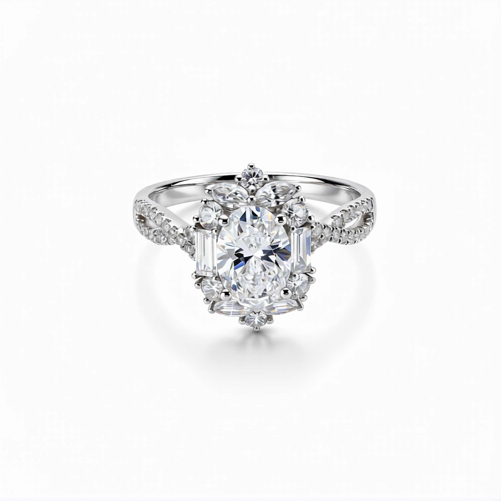 Oval Cut Lab-Grown Diamond Ring in 18K Gold