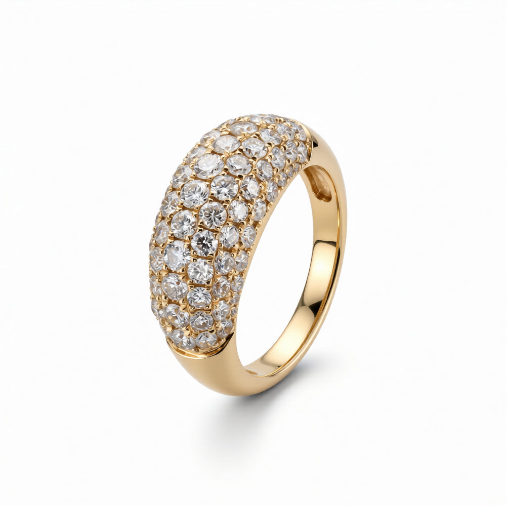 Lab-Grown Diamond Band Ring in 18K Gold