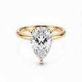 Pear Cut Lab-Grown Diamond Ring in 18K Gold