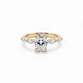 Oval Cut Lab-Grown Diamond Ring in 18K Gold