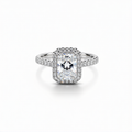 Radiant Cut Lab-Grown Diamond Ring in 18K Gold