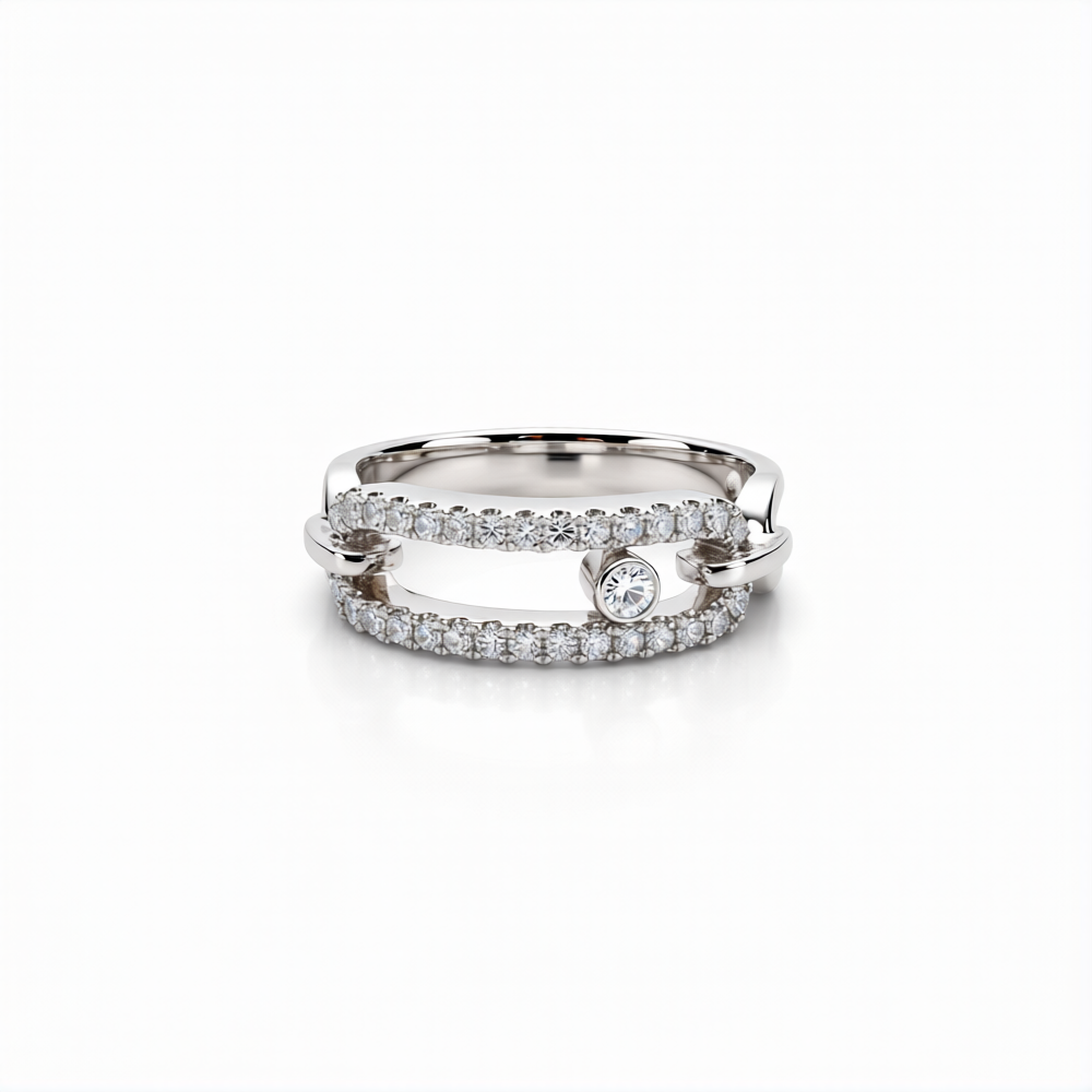 Lab-Grown Diamond Band Ring in 18K Gold