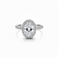 Oval Cut Lab-Grown Diamond Ring in 18K Gold