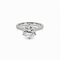 Round Cut Lab-Grown Diamond Ring in 18K Gold