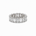 Emerald Cut Lab-Grown Diamond Eternity Band Ring in 18K Gold
