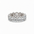 Oval Cut Lab-Grown Diamond Eternity Band Ring in 18k Gold