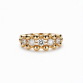 Round Cut Lab-Grown Diamond Band Ring in 18K Gold