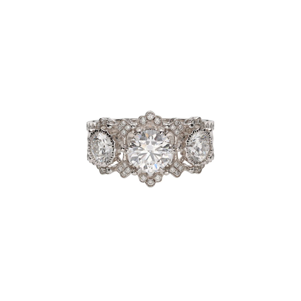 Round Cut Lab-Grown Diamond Ring in 18K Gold