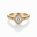 Oval Cut Lab-Grown Diamond Ring in 18K Gold