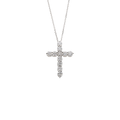 Lab-Grown Diamond Cross Pendant in 18K Gold