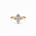 Round Cut Lab-Grown Diamond Ring in 18K Gold