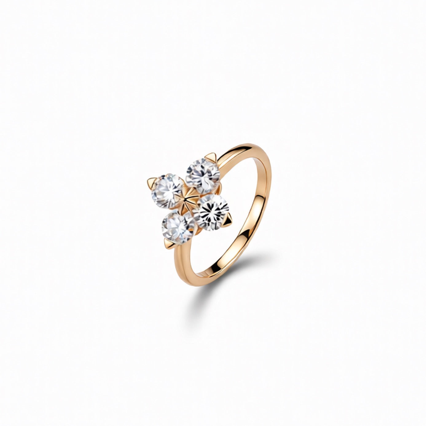 Round Cut Lab-Grown Diamond Ring in 18K Gold