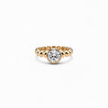Round Cut Lab-Grown Diamond Ring in 18K Gold