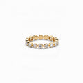 Round Cut Lab-Grown Diamond Band Ring in 18K Gold